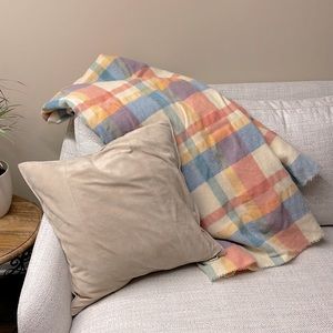 Vintage Ottawa Valley Woollens Pure Wool Pastel Blanket